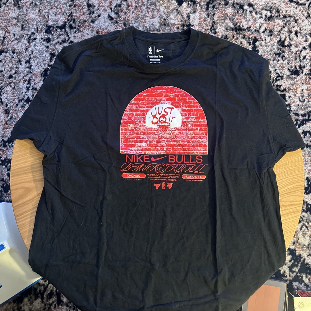 Nike NBA Chicago Bulls 90 1 Men Black T-shirt DR6292-010